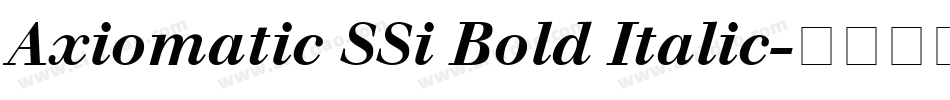 Axiomatic SSi Bold Italic字体转换